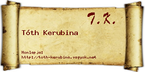 Tóth Kerubina névjegykártya