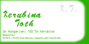 kerubina toth business card